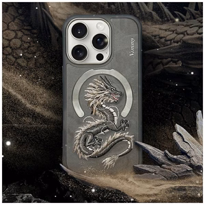 Nimmy Dragon Magnetinis dėklas iPhone 16 Pro - pilkas