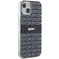 DKNY IML Mono ir juostelės Magnetinis dėklas iPhone 15 / 14 / 13 - juoda