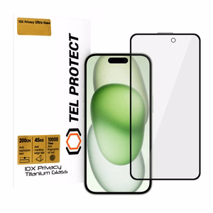Temperaudonas glass Tel Protect 10X Privacy Titanium Iphone 15 (envelope)