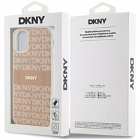 DKNY IML mono ir juostos magnetinis dėklas iPhone 11 / Xr - rožinis