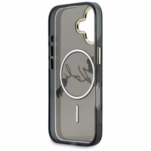 Karl Lagerfeld IML Choupettes Karl Script Logo MagSafe iPhone 17 Dėklas - juodas