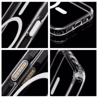 Clear Elite Mag Cover antigiltonis, suderinamas su kameros valdymo mygtuku ir Magnetiniu IPHONE 16 skaidrus