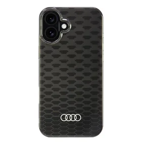 Audi IML Siuvinėjimo raštas Magnetinis iPhone 16 Plus 6.7" juodas/juodas kietas dėklas AU-IMLMIP16M-Q5/D3-BK