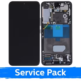 Ekranas skirtas Samsung S901 S22 su rėmeliu / Phantom Black (Graphite) / (Service Pack)