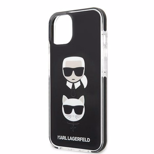 Dėklas telefonui Karl Lagerfeld Karl&Choupette Head Case iPhone 13 - juodas