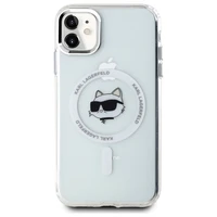 Karl Lagerfeld IML Metalinė Choupette galva MagSafe dėklas iPhone 11 - baltas