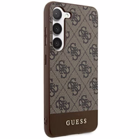 Guess 4G Stripe Collection dėklas telefonui Samsung Galaxy S24+ - rudas