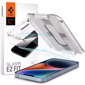 Spigen Glas.tR EZ Fit grūdintas stiklas iPhone 13 / 13 Pro / 14 / 16e – 2 vnt.