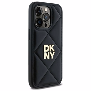DKNY Quilted Stack Logo dėklas telefonui iPhone 14 Pro - juodas