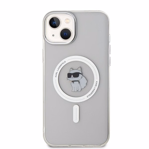 Dėklas telefonui Karl Lagerfeld IML Choupette Magnetinis MagSafe iPhone 15 Plus - permatomas (m)