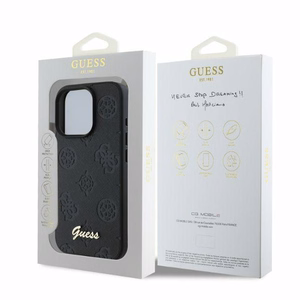 Guess 4G Classic dėklas telefonui iPhone 16 Pro Max - juodas
