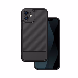 Paprastas anglies dėklas iPhone 12 6,1" juodas