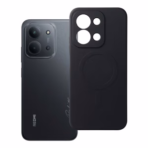 Case for Xiaomi Redmi 15C (173,16 x 81,07 x 8,2) Silicone Mag Cover compatible with MagSafe black