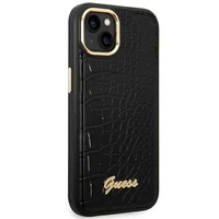 Guess GUHCP14MHGCRHK iPhone 14 Plus 6.7 "juodas/juodas kietas dėklas Croco Collection