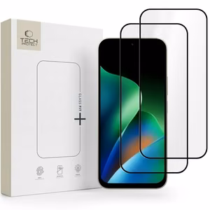 Tech-Protect Glass Fit+ 2 vnt. grūdintų apsauginių stiklų rinkinys, skirtas Xiaomi Redmi 17 4G / 5G – juodas