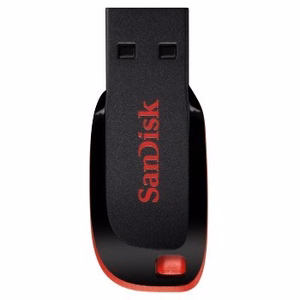 SanDisk Cruzer Blade USB atmintukas 64 GB USB A tipo 2.0 Juoda, Raudona