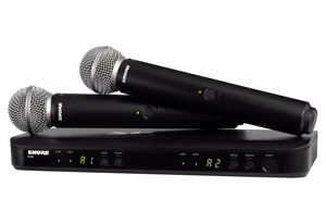 Shure BLX288E/SM58-H8E – dviguba belaidė vokalinė sistema su dviem SM58 mikrofonais