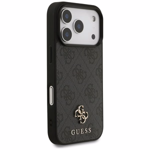 Guess 4G Small Classic Logo MagSafe dėklas iPhone 18 Pro / 17 Pro – juodas
