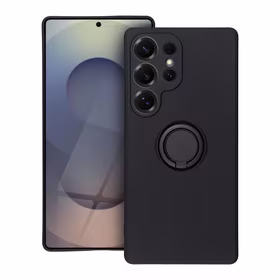 SILIKONINIS ŽIEDAS dėklas telefonui SAMSUNG S25 Ultra juodas