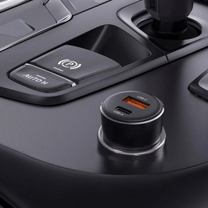 Automobilinis įkroviklis Acefast B12 60W USB-C/USB-A juodas