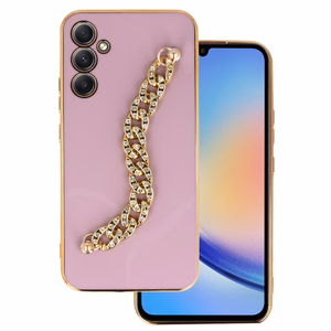 Dėklas telefonui Samsung Galaxy A34 5G dizainas 4 rožinis