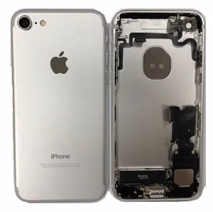 Galinis dangtelis iPhone 7 Silver pilnas su šleifais originalus (used Grade C)