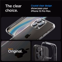 Dėklas telefonui Spigen Crystal Hybrid iPhone 15 Pro Max - skaidrus (m)