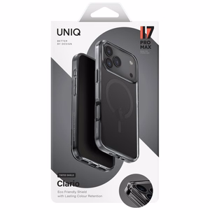 Uniq Clario Magclick įkrovimo dėklas telefonui iPhone 17 Pro Max - juodas