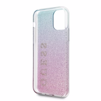 Guess GUHCN58PCUGLPBL iPhone 11 Pro - rožinis / mėlynas gradient Glitter
