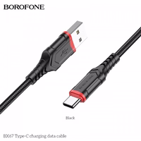 USB Kabelis Borofone "BX67" juodas "Type-C" 100cm