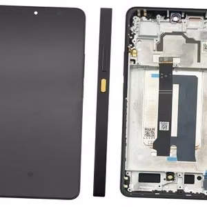 LCD ekranas Xiaomi Poco X6 Pro 5G su jutikliniu ekranu su rėmeliu geltonas originalus (service pack)