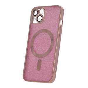 Blizgus chromuotas Mag dėklas iPhone 13 6,1" rožinė