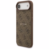 GUESS dėklas telefonui IPHONE 17 Air, suderinamas su MagSafe GUHMP17MG4GFRW (PU 4G Ring Classic Logo) rudas