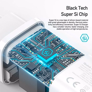 Sieninis įkroviklis Dux Ducis C80 Super Si - USB + Type C - PD 30W QC 3.0 18W 3A baltas