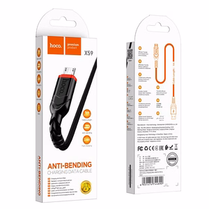 Кабель USB A - Micro USB Hoco 2,4A 3 m X59 чёрный