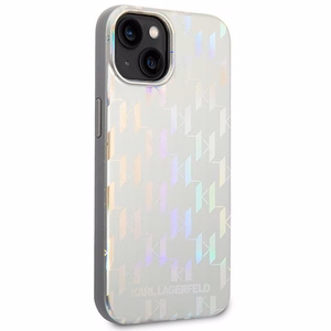Dėklas telefonui Karl Lagerfeld KLHCP14MLGMMSV3 iPhone 14 Plus 6.7\" sidabrinis / sidabrinis Monogram Iridescent