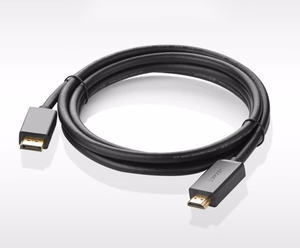 Ugreen vienkryptis DisplayPort į HDMI laidas 4K 30Hz 32 AWG 1.5m juodas (DP101 10239)