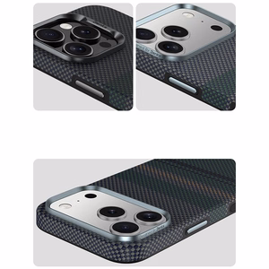 Benks magnetinis Armor Pro Aurora Kevlar 600D dėklas (C069) Iphone 17 Pro telefonui (su kameros valdymo mygtuku)