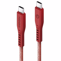 ENERGEA Laidas Flow USB-C - USB-C1.5m raudonas/red 240W 5A PD Fast Charge