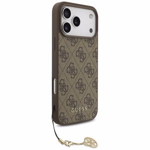 Guess 4G Charms Collection MagSafe dėklas telefonui iPhone 17 Pro Max - rudas