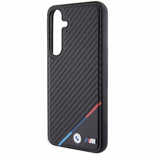 BMW Carbon Tricolor Line MagSafe dėklas Samsung Galaxy S24+ juodas