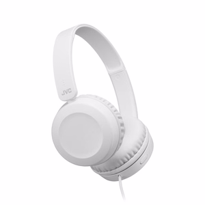 JVC HAS-31 WE laidinės ant ausų dedamos ausinės su valdikliu ir mikrofonu, baltos