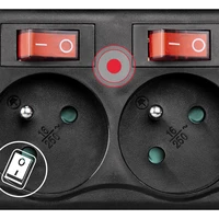 Hama 6-socket surge protector strip 1.4m with switches - black