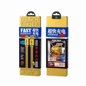 USB laidas WK Design Golden Series auksinis Type-C 100cm (iki 6A)