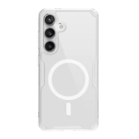 Nillkin Nature Pro šarvuotas dėklas su magnetiniu žiedu Samsung Galaxy S24+ telefonui - baltas