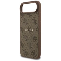 GUESS dėklas telefonui IPHONE 17 Air, suderinamas su MagSafe GUHMP17MG4GFRW (PU 4G Ring Classic Logo) rudas