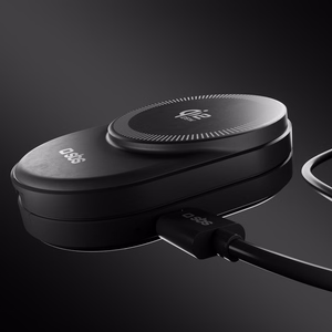 SBS Qi2.2 25W indukcinė 3-in-1 sulankstoma įkrovimo stotelė su MFI sertifikatu - juoda