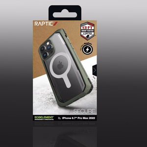 Raptic X-Doria Apsauginis dėklas iPhone 14 Pro Max su Magnetine šarvuota danga žalia