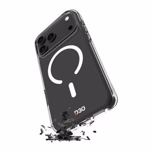 Puro Impact skaidrus D3O TPU+PC magnetinis dėklas telefonui iPhone 17 Pro - permatomas