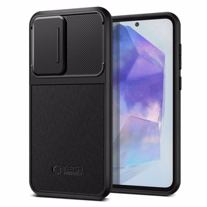 Tech-Protect Velar Cam+ dėklas telefonui Samsung Galaxy A55 5G - juodas